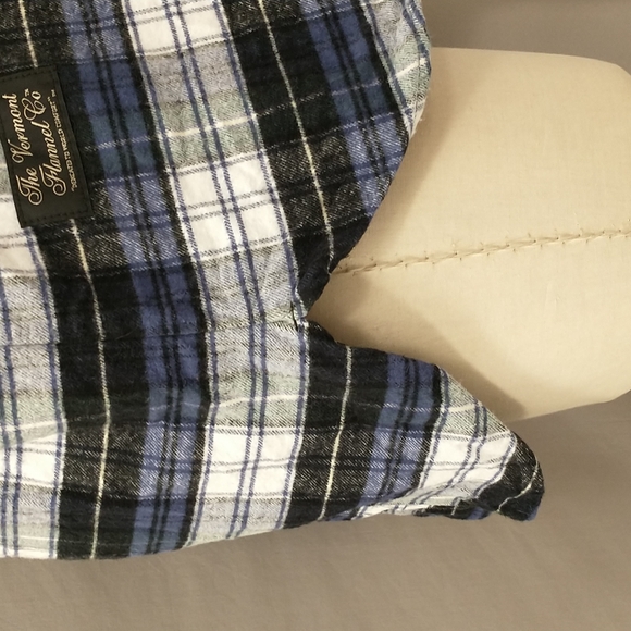 Thick USA Made Flannel Plaid Tunic Shirt Sleepshirt Unisex XL 100 Cotton Tartan - Picture 5 of 11